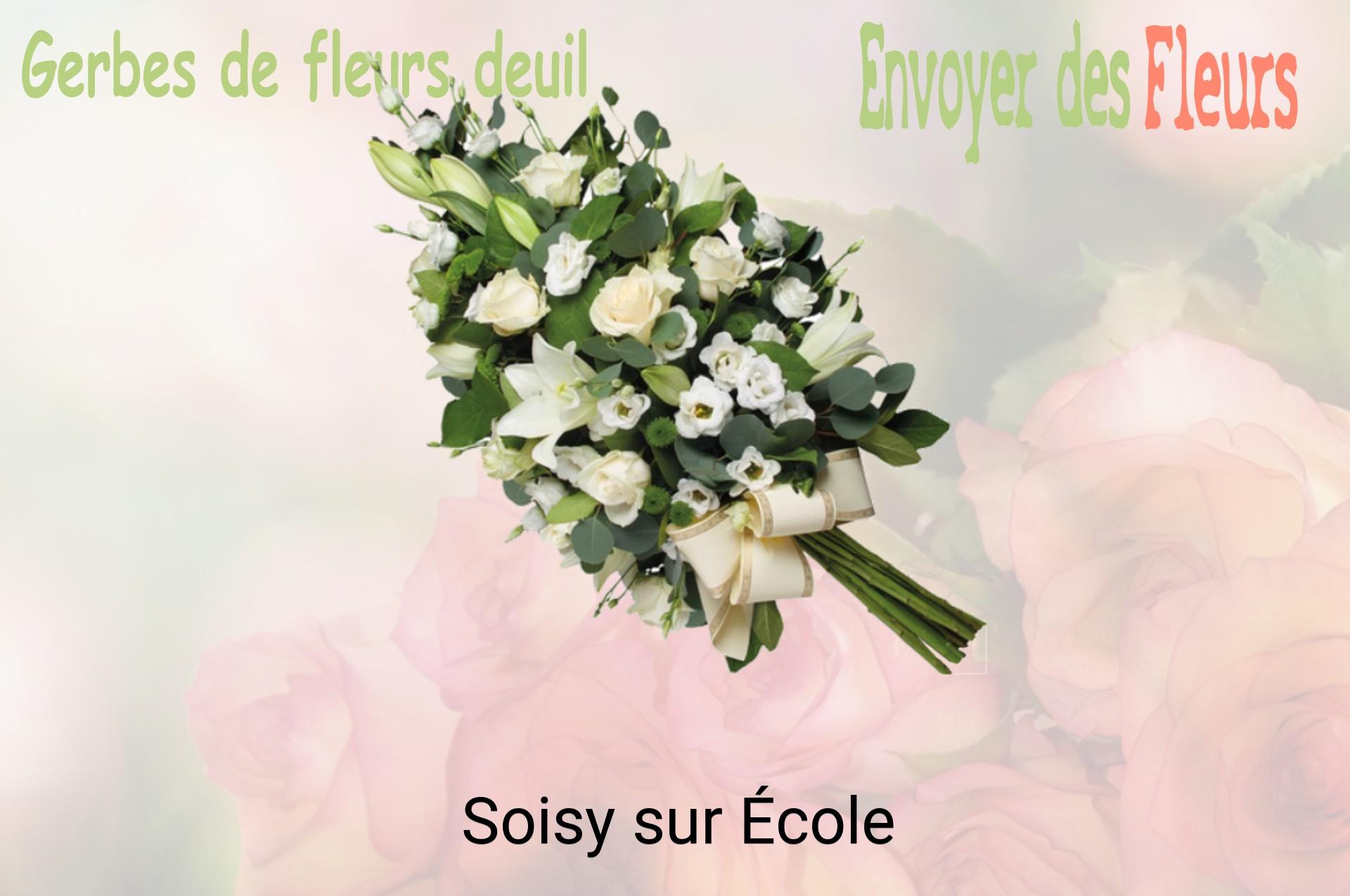 Gerbe de fleurs de deuil livrée à Soisy-sur-École